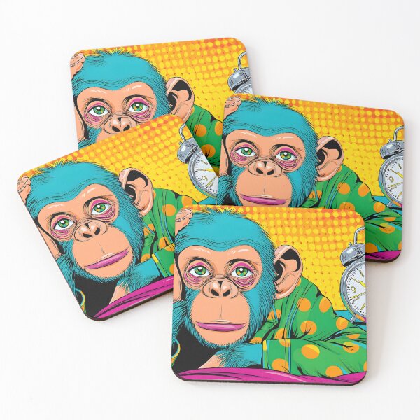 Item preview, Colorful Monkey with Clock in Pop Art Style designed and sold by Artessie.