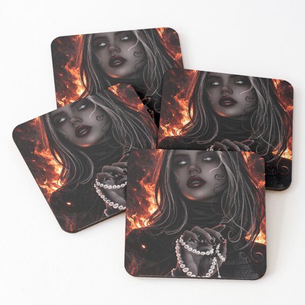 Item preview, Gothic Girl in Flames – Dark Fantasy Art designed and sold by KikimorazPiekla.