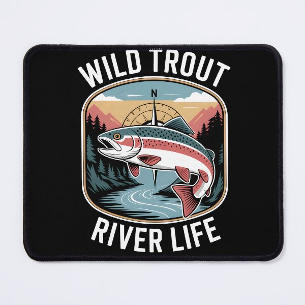 Item preview, Wild Trout River Life Fly Fishing designed and sold by MooonTees.