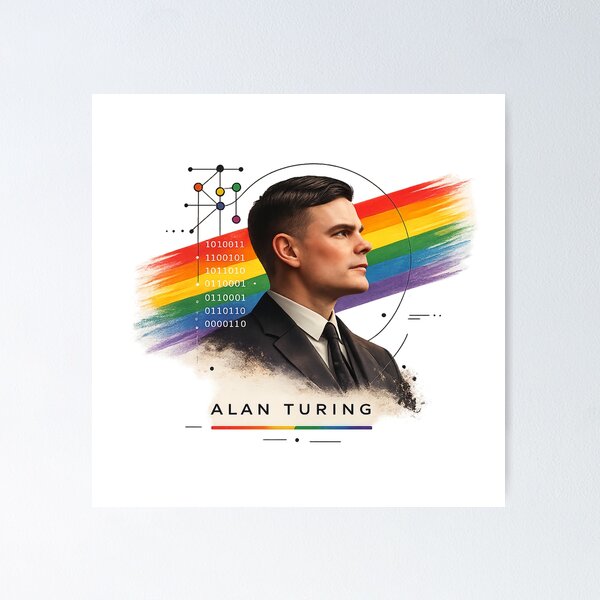 Item preview, Alan Turing LGBTQ+ designed and sold by Lizandro  Serrano Pacheco.