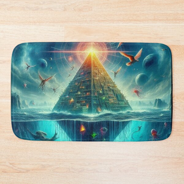 Item preview, Cosmic Pyramid – Surreal Ocean & Sky Fusion designed and sold by Dogandesighn.