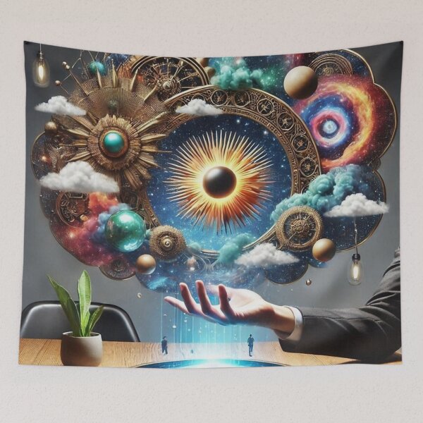 Item preview, Cosmic Interface – Holding the Universe in Hand designed and sold by Dogandesighn.