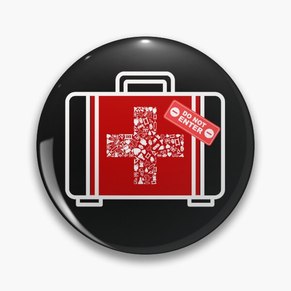 Item preview, DO NOT ENTER – Medical Emergency Humor Design with First Aid Case designed and sold by Aquarius-club.