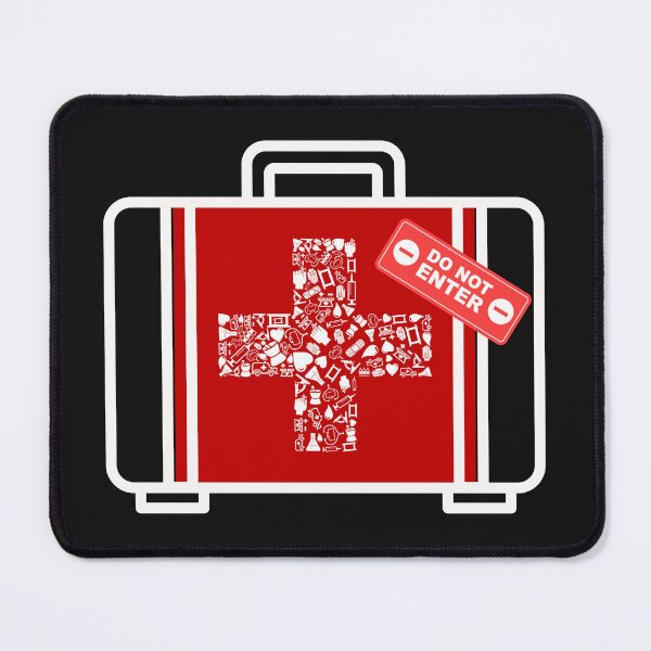 Item preview, DO NOT ENTER – Medical Emergency Humor Design with First Aid Case designed and sold by Aquarius-club.