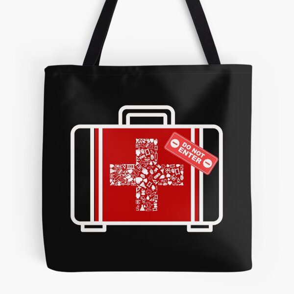 Item preview, DO NOT ENTER – Medical Emergency Humor Design with First Aid Case designed and sold by Aquarius-club.