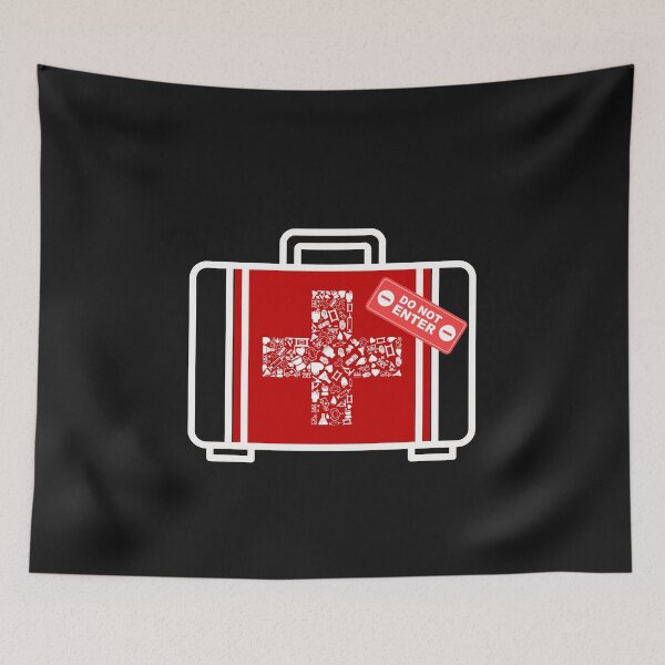 Item preview, DO NOT ENTER – Medical Emergency Humor Design with First Aid Case designed and sold by Aquarius-club.