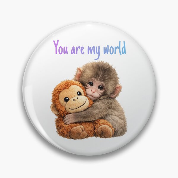 Item preview, Punch Baby Monkey Hugging Orangutan Plushie | Macaque | Cute Monkey  designed and sold by t-patterns.