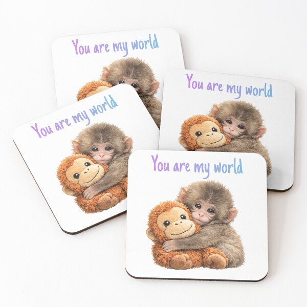Item preview, Punch Baby Monkey Hugging Orangutan Plushie | Macaque | Cute Monkey  designed and sold by t-patterns.
