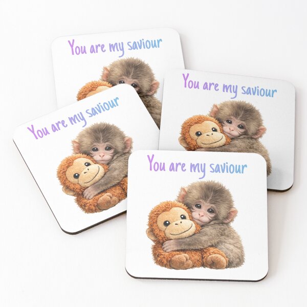 Item preview, Punch Baby Monkey Hugging Orangutan Plushie | Macaque | Cute Monkey  designed and sold by t-patterns.