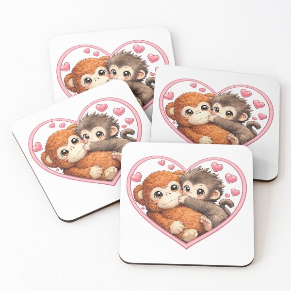Item preview, Punch Baby Monkey Hugging Orangutan Plushie | Macaque | Cute Monkey  designed and sold by t-patterns.