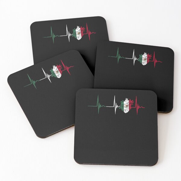 Item preview, mexico heart mexico flag heartbeat ekg pulse mexican pride designed and sold by Goleon12.