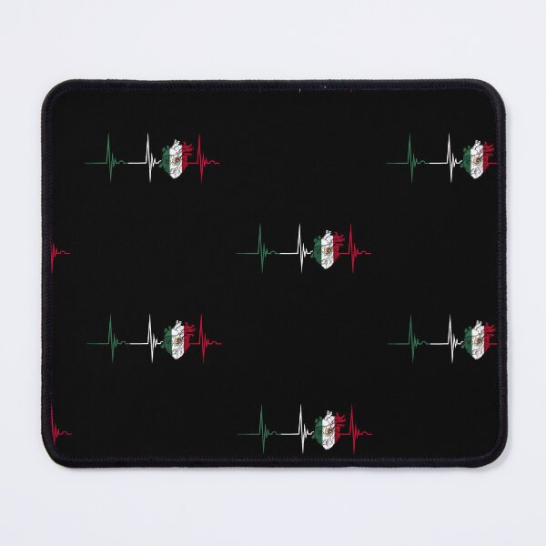 Item preview, mexico heart mexico flag heartbeat ekg pulse mexican pride designed and sold by Goleon12.