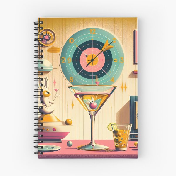Item preview, Atomic Retro Futuristic Rascally Rabbit Martini Bar designed and sold by Lee Hiller Designs.