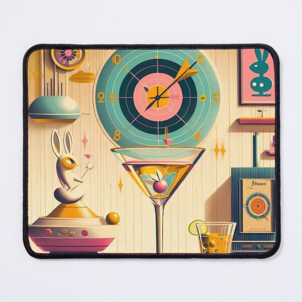 Item preview, Atomic Retro Futuristic Rascally Rabbit Martini Bar designed and sold by Lee Hiller Designs.