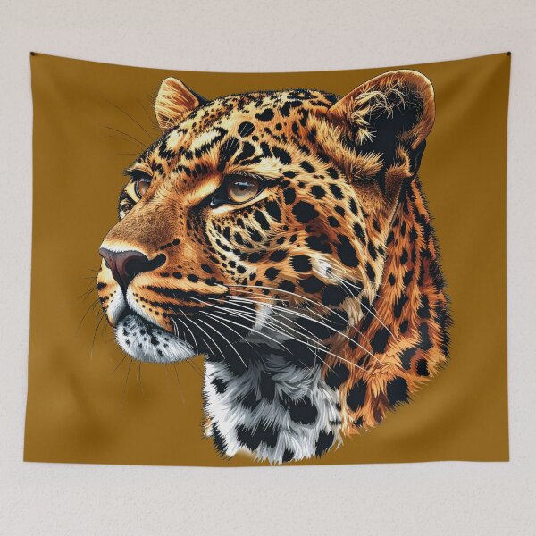 Item preview, Portrait of a magnificent leopard! (Digital illustration) designed and sold by Alan-David.