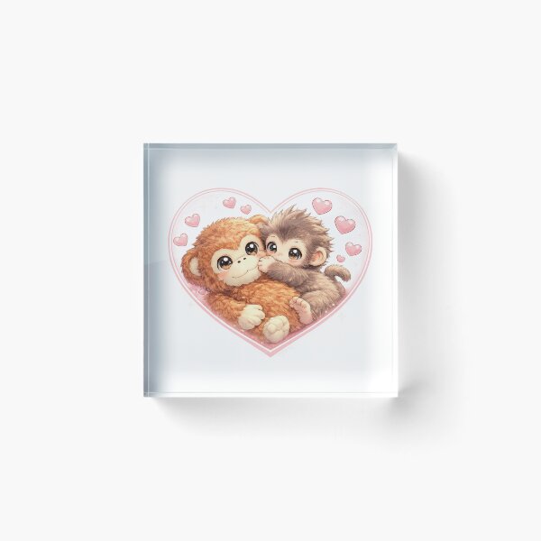 Item preview, Punch Baby Monkey Hugging Orangutan Plushie | Macaque | Cute Monkey  designed and sold by t-patterns.