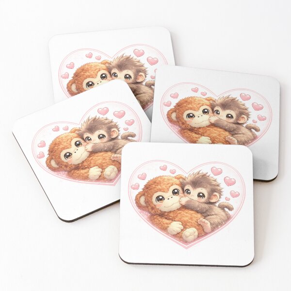 Item preview, Punch Baby Monkey Hugging Orangutan Plushie | Macaque | Cute Monkey  designed and sold by t-patterns.