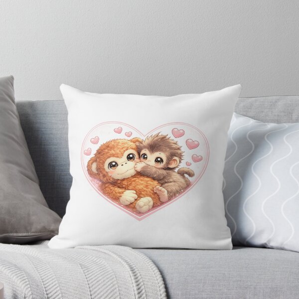 Item preview, Punch Baby Monkey Hugging Orangutan Plushie | Macaque | Cute Monkey  designed and sold by t-patterns.
