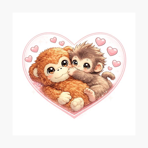Item preview, Punch Baby Monkey Hugging Orangutan Plushie | Macaque | Cute Monkey  designed and sold by t-patterns.