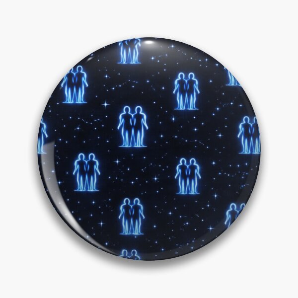 Aperçu de l'œuvre Gemini Neon Twins Zodiac Pattern créée et vendue par QuantumOasis.