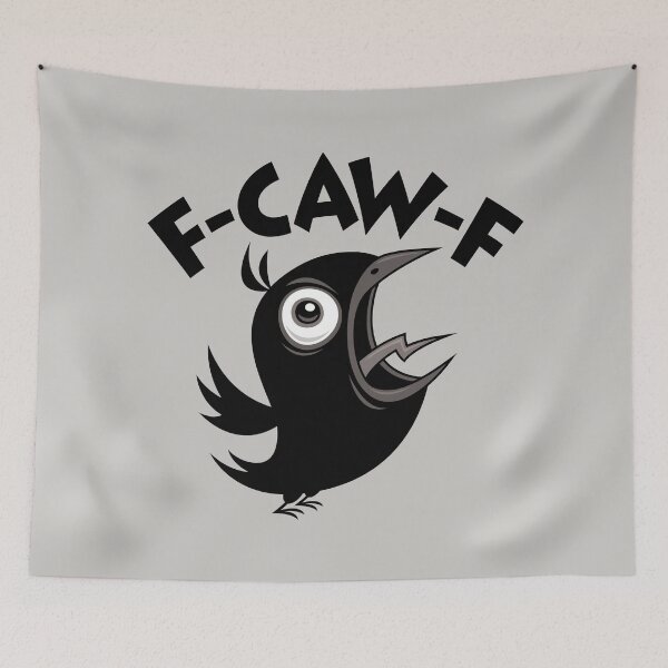 Item preview, Fed Up Foul-Mouthed Crow Screaming F-CAW-F designed and sold by fizzgig.