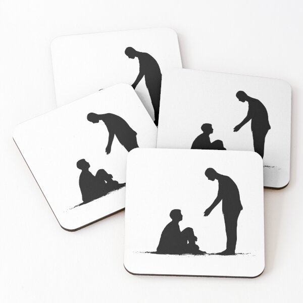 Item preview, Helping Hand Silhouette – Minimal Support Art designed and sold by WayOutWorks.