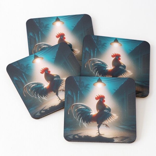Item preview, Midnight Rooster – Dramatic Streetlight Dance designed and sold by Dogandesighn.