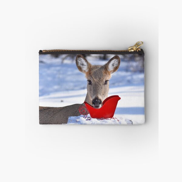 Item preview, Doe eating bird seed out of a sleigh designed and sold by NicoleFrederick.