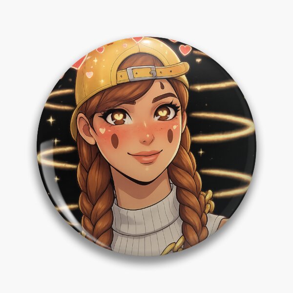 Item preview, Kawaii Anime Aura Fortnite Skin Hearts Braids designed and sold by VayGaming.