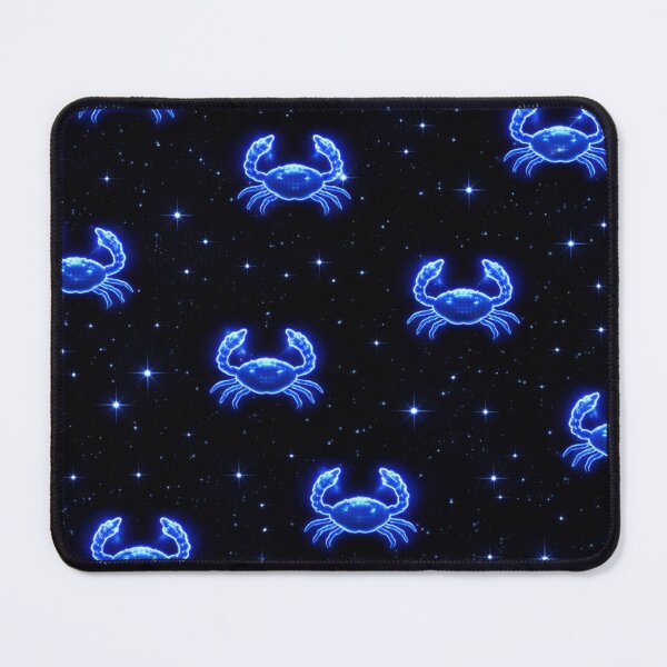 Aperçu de l'œuvre Cancer Neon Crab Zodiac Pattern créée et vendue par QuantumOasis.