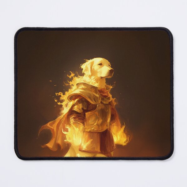 Item preview, Flaming Knight Golden Retriever designed and sold by Christian Weiss.