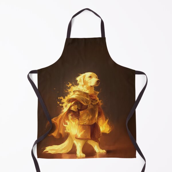 Item preview, Flaming Knight Golden Retriever designed and sold by Christian Weiss.
