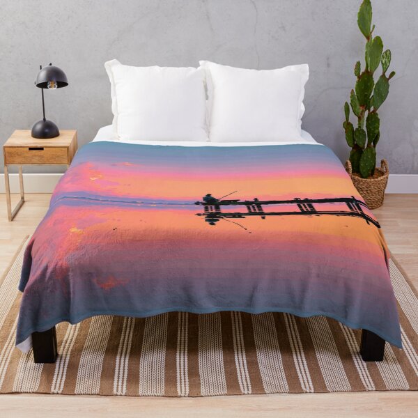 Item preview, Retro Pixel Art Fisherman at Dawn designed and sold by Rtymer.