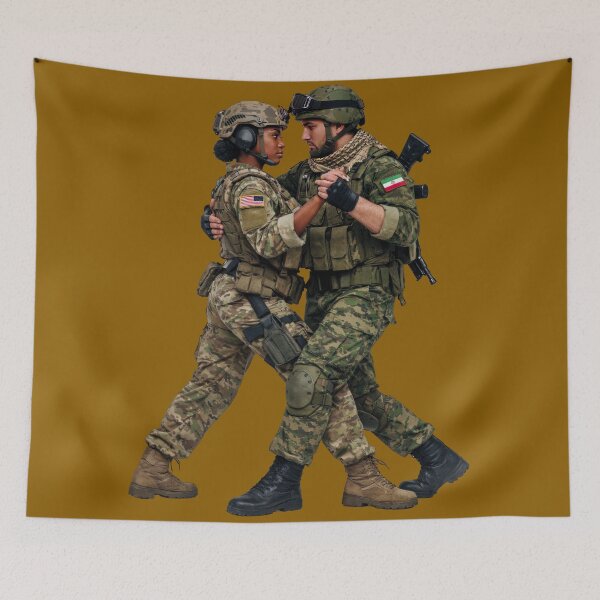 Item preview, Tango Between Enemy Soldiers! - Digital Watercolor designed and sold by Alan-David.