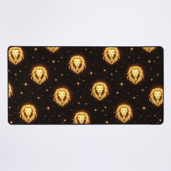 Aperçu de l'œuvre Leo Golden Lion Zodiac Pattern créée et vendue par QuantumOasis.