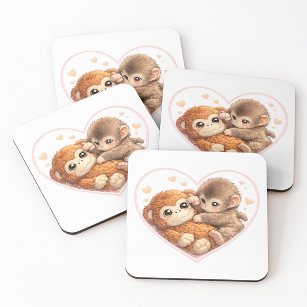 Item preview, Peluche de mono Punch Baby abrazando a un orangután | Macaco | Mono lindo designed and sold by t-patterns.