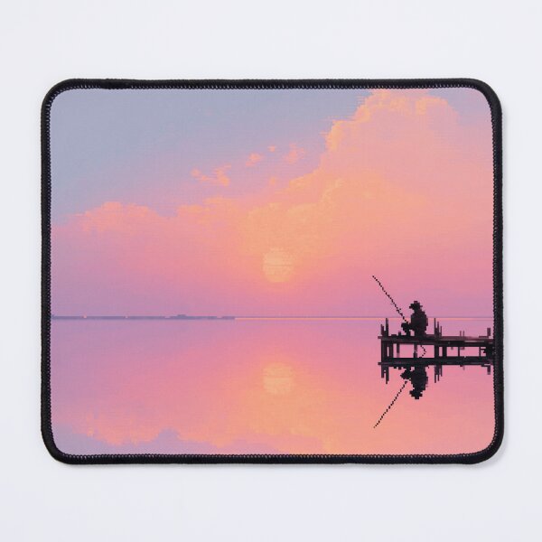 Item preview, Retro Pixel Art Fisherman at Dawn designed and sold by Rtymer.
