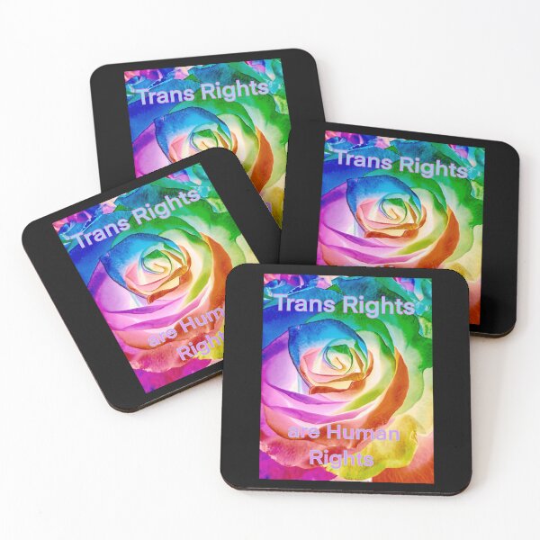 Item preview, Trans Rights Are Human Rights – Kansas ID Law Protest Art, LGBTQ Equality Rainbow Rose Design designed and sold by aadventures.