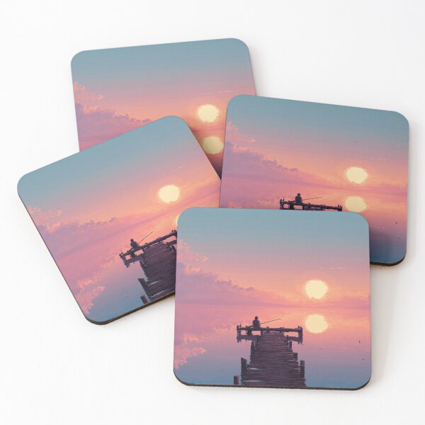 Item preview, Retro Pixel Art Fisherman at Dawn designed and sold by Rtymer.