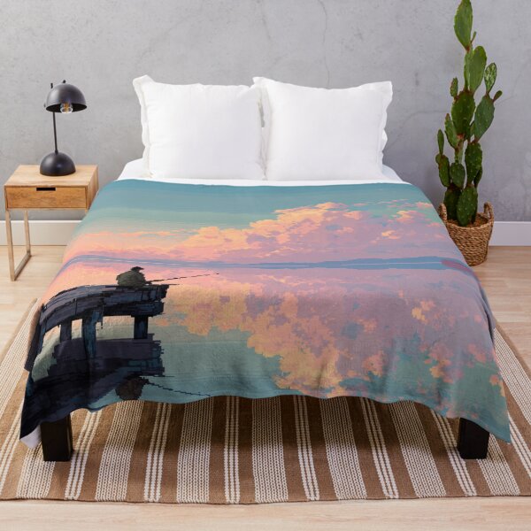 Item preview, Retro Pixel Art Fisherman at Dawn designed and sold by Rtymer.