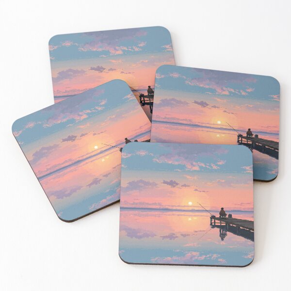 Item preview, Retro Pixel Art Fisherman at Dawn designed and sold by Rtymer.