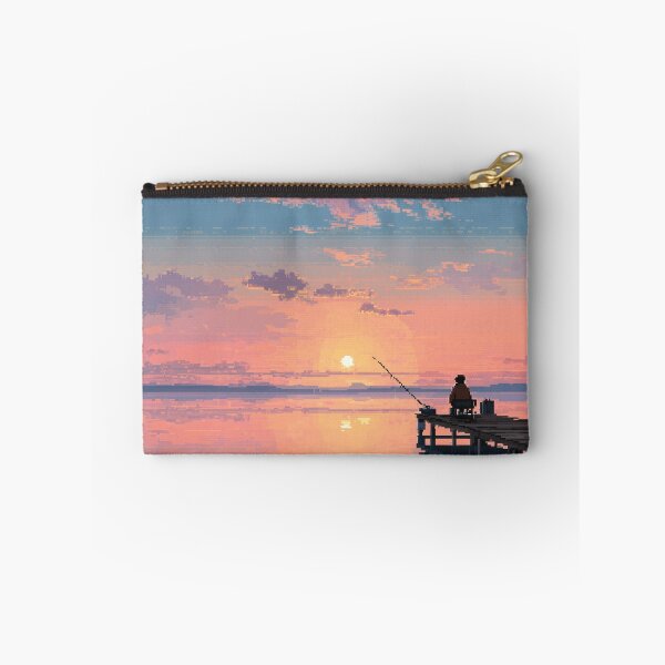 Item preview, Retro Pixel Art Fisherman at Dawn designed and sold by Rtymer.