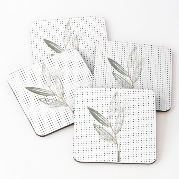 Item preview, Minimal Botanical Floral Art with Polka Dot Background | Elegant Neutral Wall Art  designed and sold by VeenaArtStudio.
