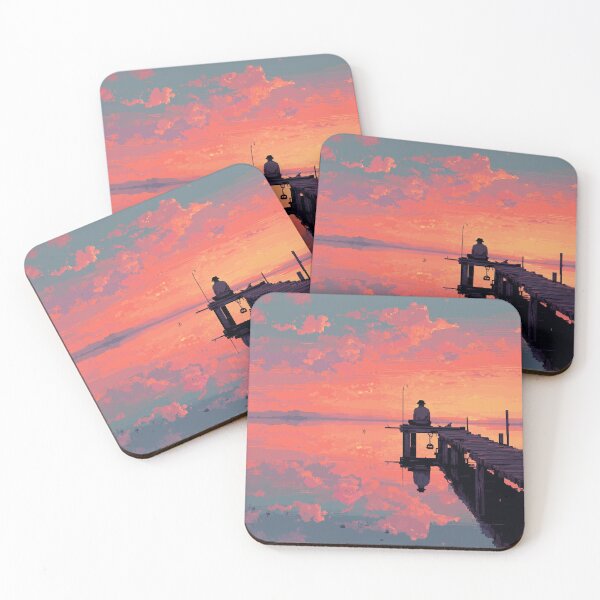 Item preview, Retro Pixel Art Fisherman at Dawn designed and sold by Rtymer.