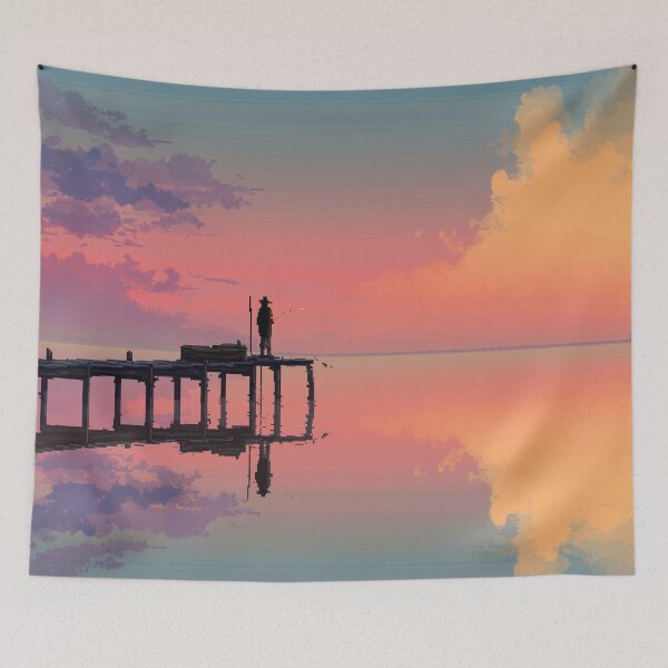 Item preview, Retro Pixel Art Fisherman at Dawn designed and sold by Rtymer.