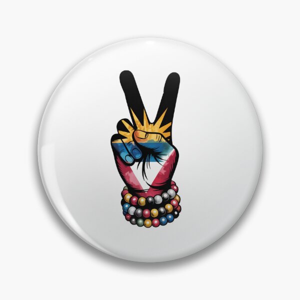 Item preview, Antigua Peace Sign Hand – Antigua and Barbuda Flag Pride Design designed and sold by WHDProduction45.