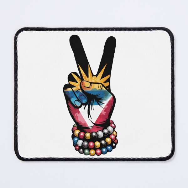 Item preview, Antigua Peace Sign Hand – Antigua and Barbuda Flag Pride Design designed and sold by WHDProduction45.