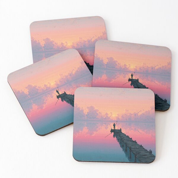 Item preview, Retro Pixel Art Fisherman at Dawn designed and sold by Rtymer.