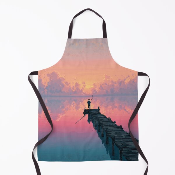 Item preview, Retro Pixel Art Fisherman at Dawn designed and sold by Rtymer.