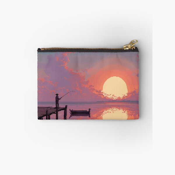 Item preview, Retro Pixel Art Fisherman at Dawn designed and sold by Rtymer.